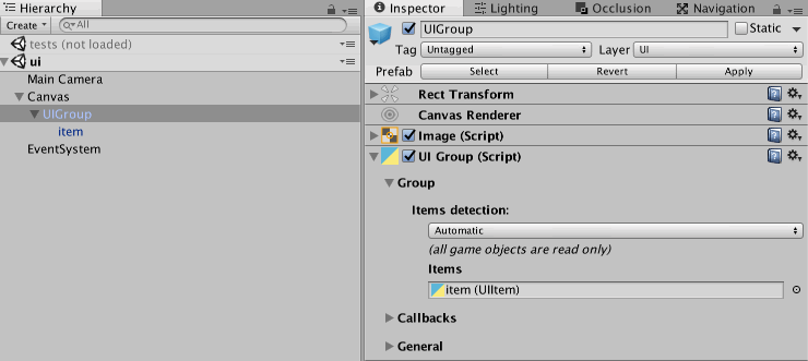 UIGroup-editor-and-hierarchy-items-group