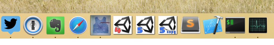 several Unity instances in dock mac os